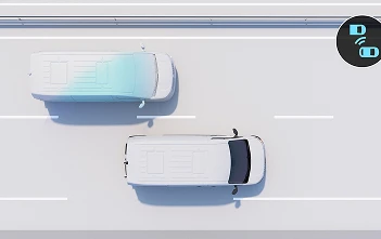Detection of cyclists in the blind spot on the road and in urban areas